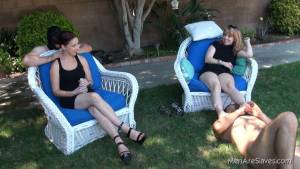 Wives are relaxing in the backyard while husbands are worshipping their legs andr7oiqeby72.jpg