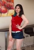 Elly Tripp - Denim skirt and red top - A Hairy-k7r1p6oopk.jpg