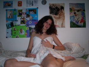 Lovely Brunette Teen On Her Bed in Bra and Pantiesi7q548dyjw.jpg